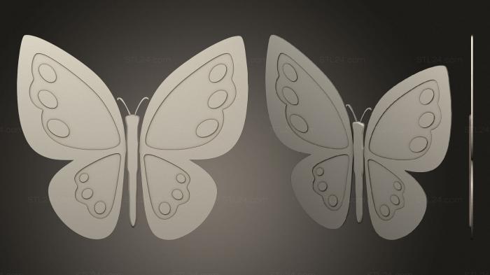 2D (Papillon 1, 2D_0151) 3D models for cnc